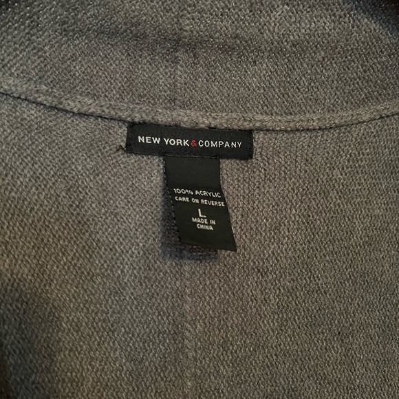 NY&Co Grey Sweater Cardigan - Picture 3 of 4